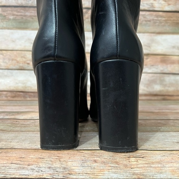 L'Autre Chose Black Leather Ankle Boots - Picture 8 of 9